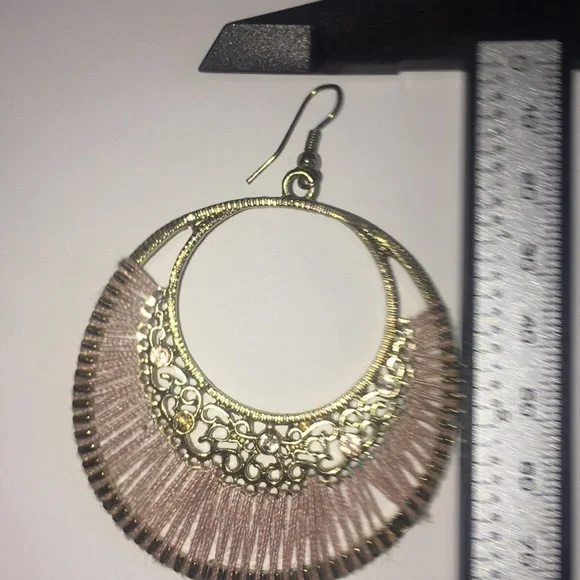 Blush Wrapped Earrings - Picture 7 of 7